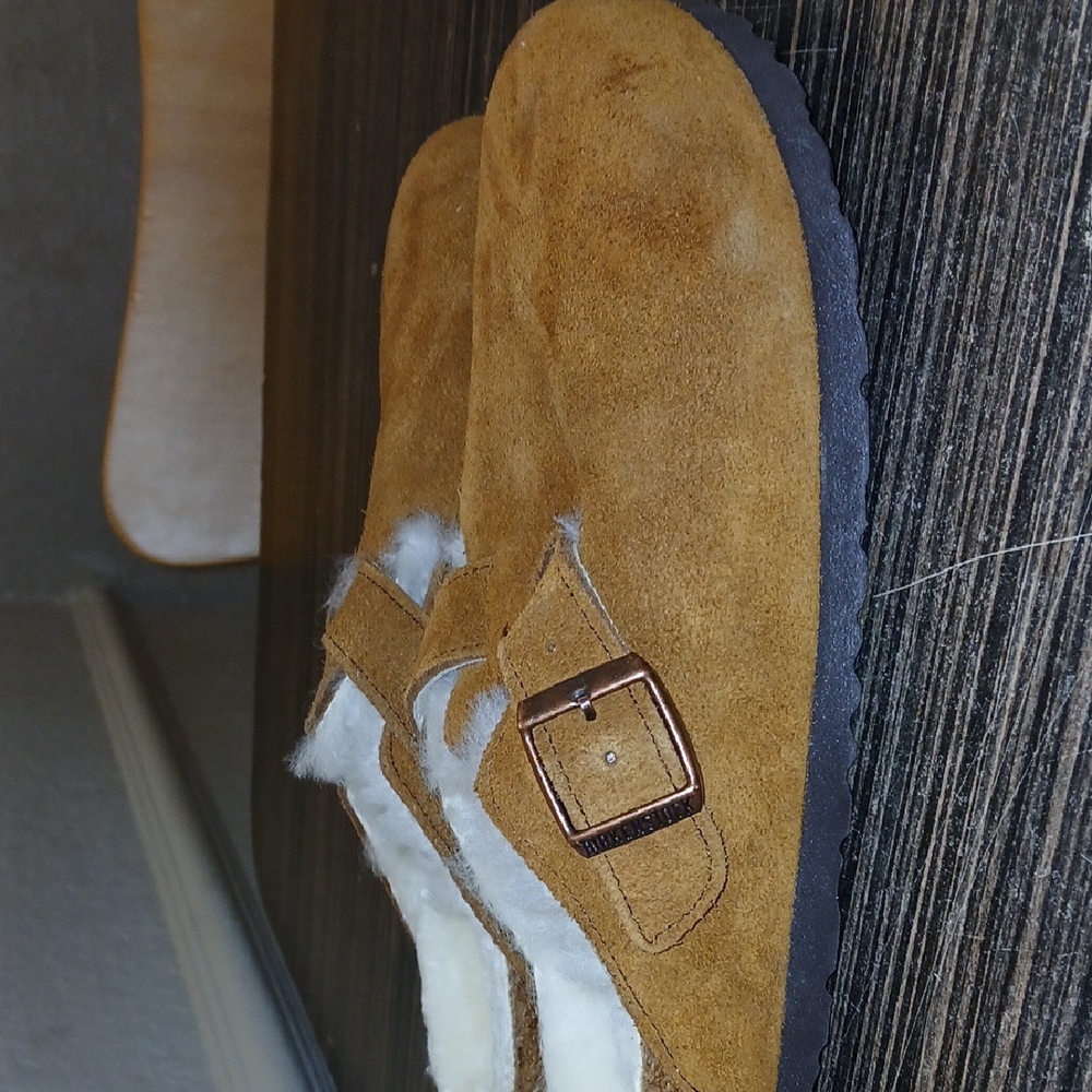 Birkenstock Tan Suede Mules